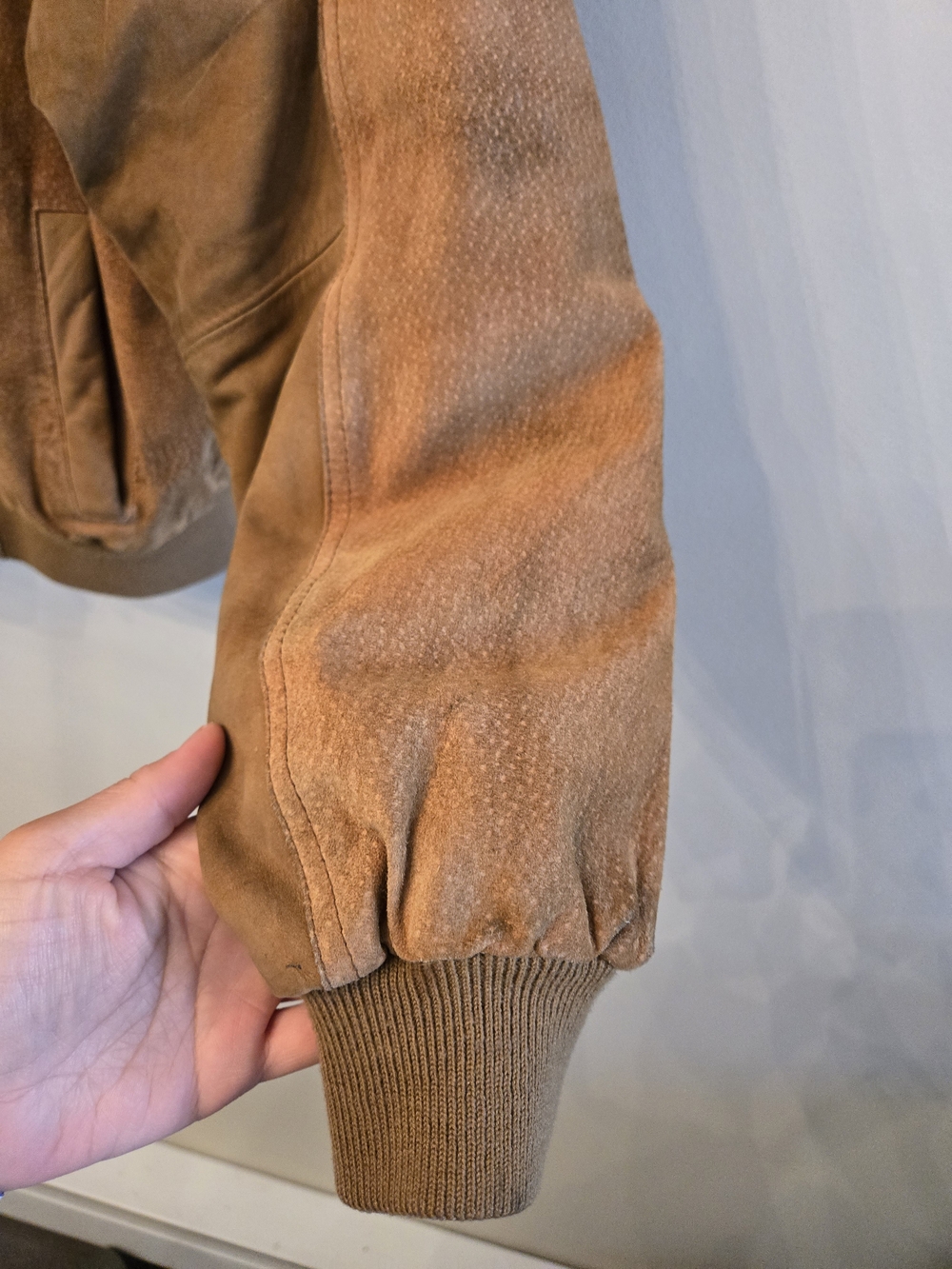 Vintage DJI Leather Bomber Jacket 80's - Picture 5 of 13